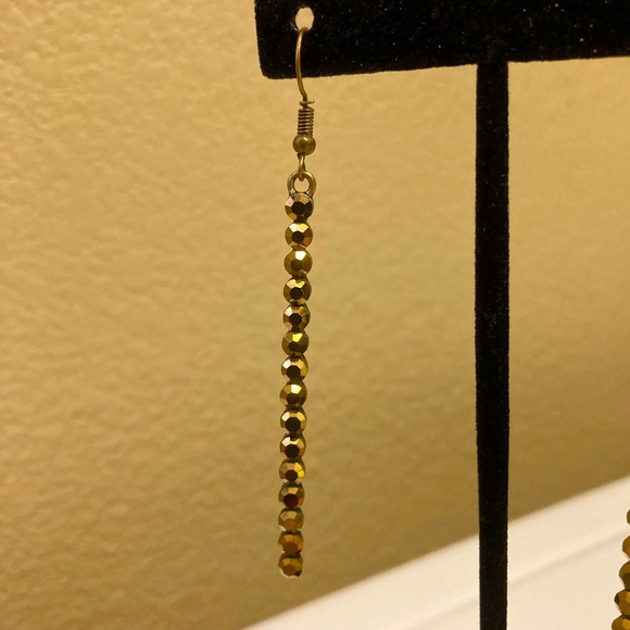 Bronze Rhinestone Ring & Earring Set - Picture 9 of 9